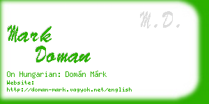 mark doman business card