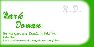 mark doman business card